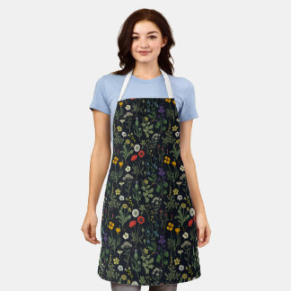 Wildflowers collage schürze