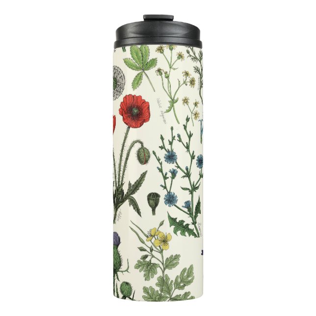Wildflowers collage thermosbecher (Vorderseite)