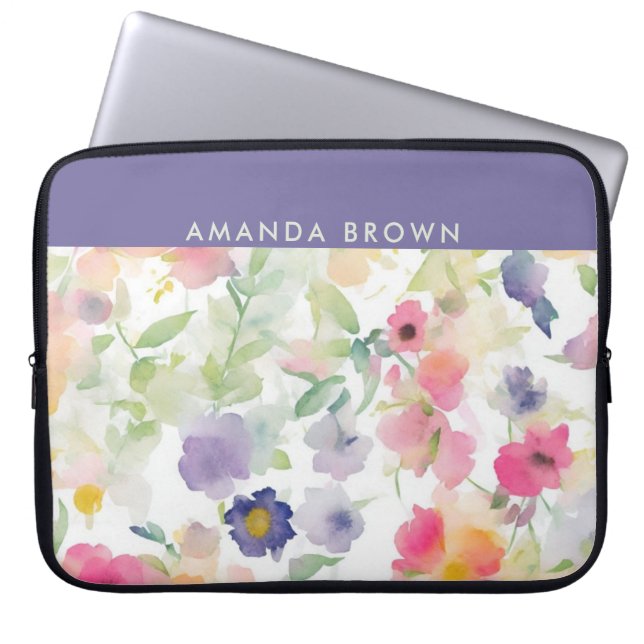 Wildflowers Cute Trendy Chic Stylish  Laptopschutzhülle (Vorderseite)