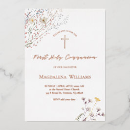 wildflowers | First Communion Invitation Folieneinladung