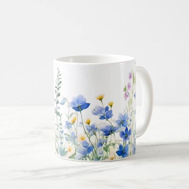 Wildflowers Floral, Botanical Garden, Colorful gif Kaffeetasse (VorderseiteRechts)
