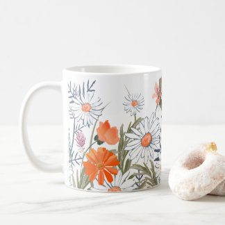 Wildflowers Floral, Botanical Garden, Colorful gif Kaffeetasse
