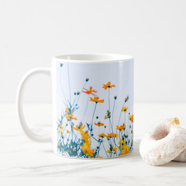 Wildflowers Floral, Botanical Garden, Colorful gif Kaffeetasse (Mit Donut)
