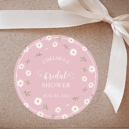 Wildflowers Foliage Greenery Garden Bridal Shower Runder Aufkleber