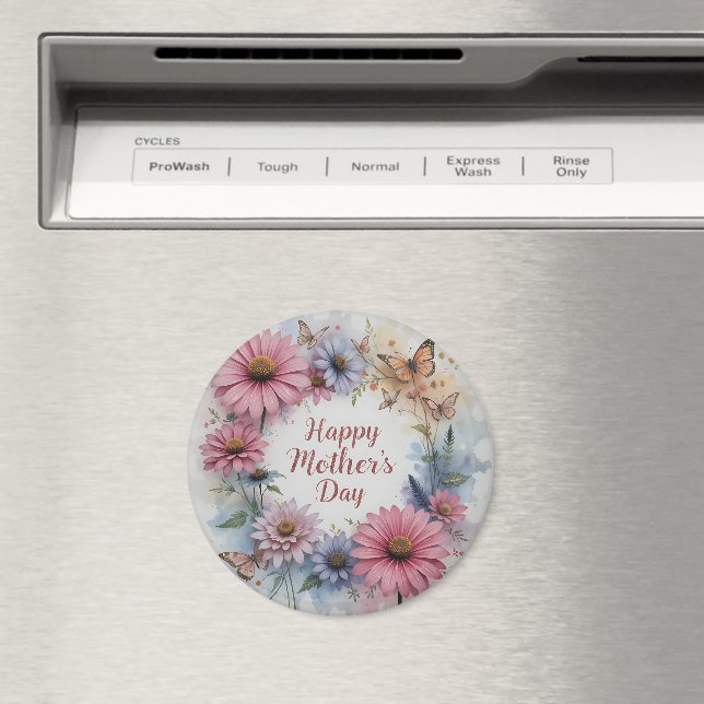 WildFlowers Happy Mother's Day Magnet (In Situ (Geschirrspüler))