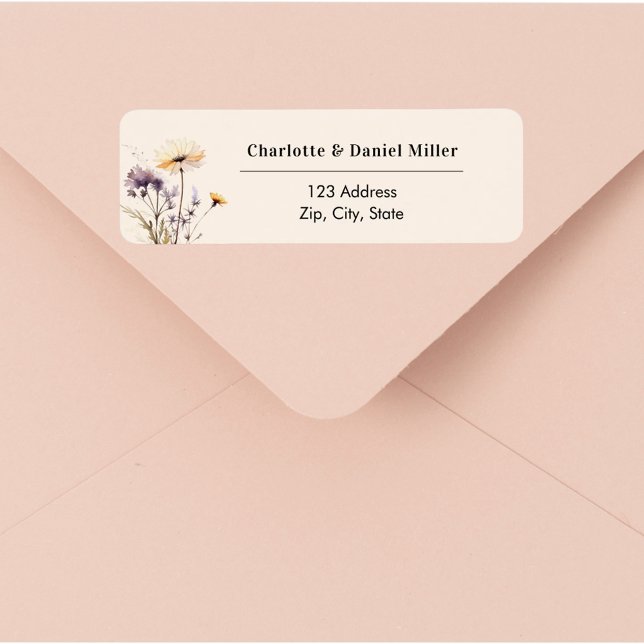 Wildflowers ivory purple return address (Von Creator hochgeladen)