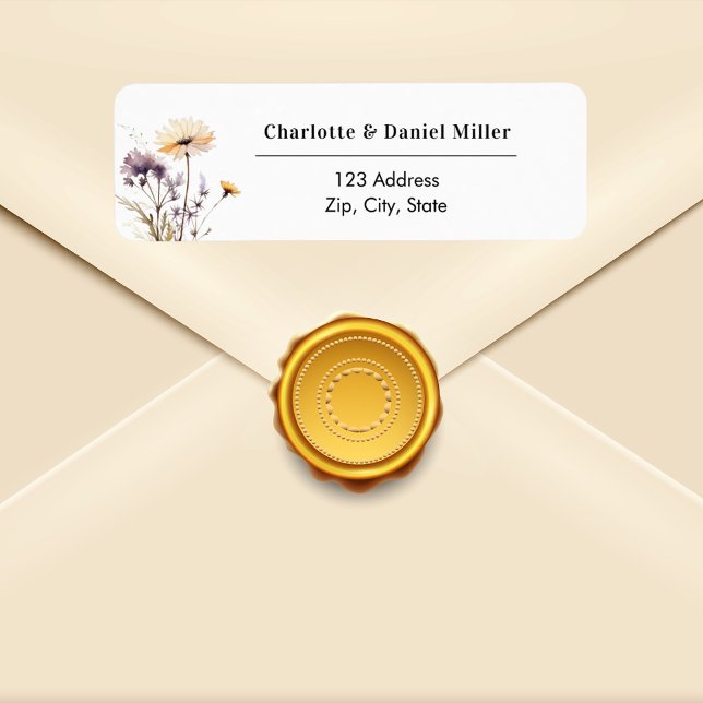 Wildflowers ivory purple return address (Von Creator hochgeladen)