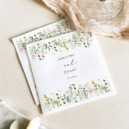 Wildflowers Minimalistische Elegante Hochzeitsschr Serviette