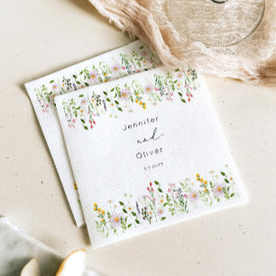 Wildflowers Minimalistische Elegante Hochzeitsschr Serviette
