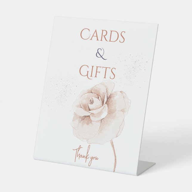 Wildflowers Modern Baby Shower Sockelschild (Vorderseite)