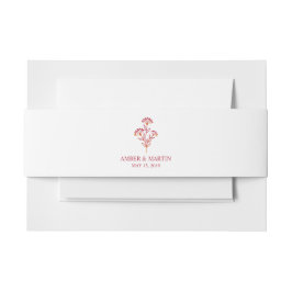 Wildflowers Monogram im Netz Design Einladungsbanderole