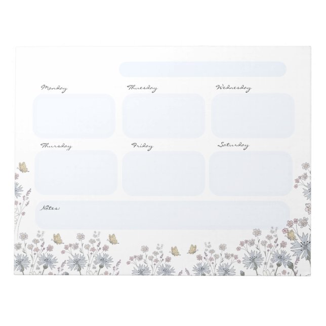 Wildflowers with butterfly notizblock (Vorderseite)