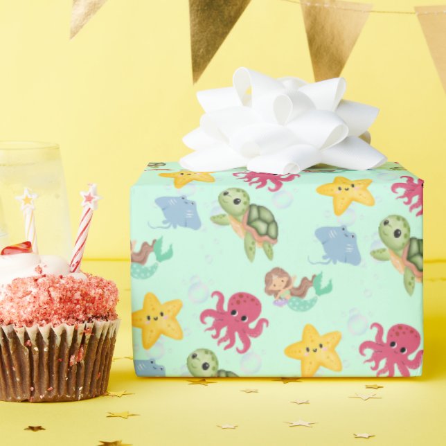 Wildhai-Geburtstag Geschenkpapier (Geburtstagsparty)