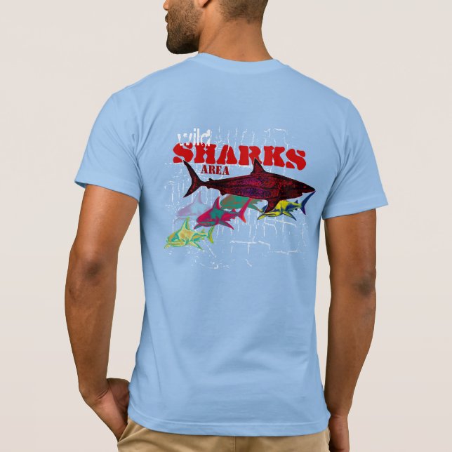 Wildhaie-Gebiet cool T-Shirt (Rückseite)