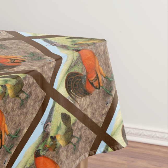 Wildhühner auf dem Bauernhof Tischdecke (Beispiel)