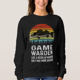 Wildhüter Retro Vintage Fisch Wildtier Conservati Sweatshirt