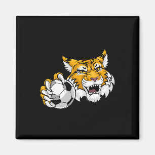 Wildkatze Bobcat Luchs Puma Fußball Byll Cartoon C Magnet