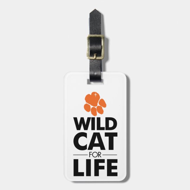 Wildkatze für Leben-Gepäckanhänger Gepäckanhänger (Vorderseite vertikal)