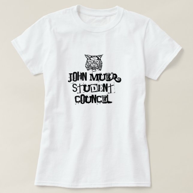 Wildkatze, John Muir-Studenten-Rat T-Shirt (Design vorne)