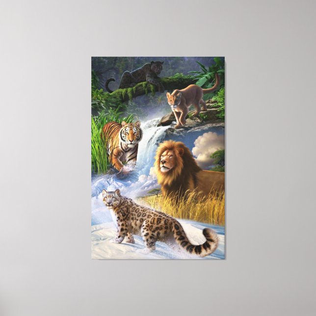 Wildkatzen Leinwanddruck (Vorderseite)