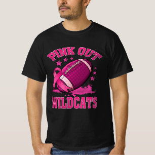 Wildkatzen Pink Out Football bekämpfen Brustkrebs T-Shirt
