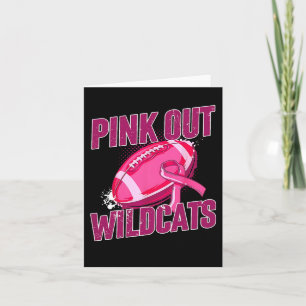 Wildkatzen Pink Out Footll bewältigen Brustkrebs Karte