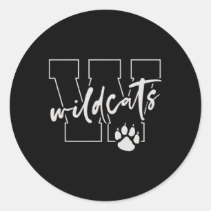 Wildkatzen runder aufkleber