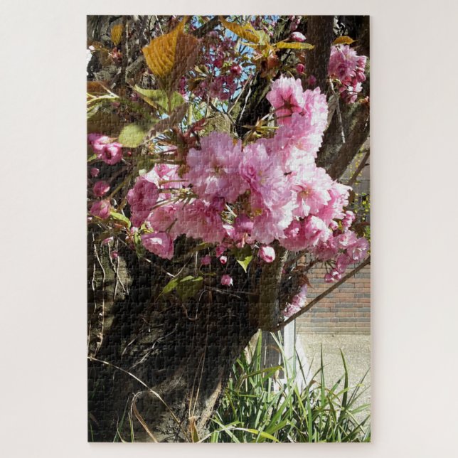 Wildkirsche Rosa Blossom Tree Puzzle (Vertikal)
