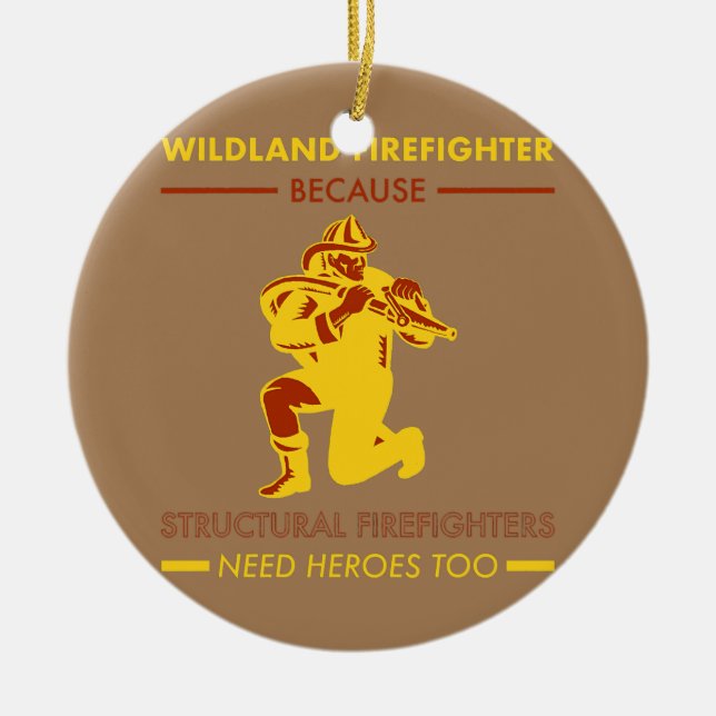 Wildland Feuerwehrmann Smokejumper Fire Eater  Keramik Ornament (Vorne)