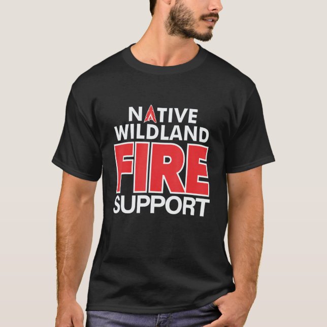 Wildland Fire Rescue Support Firefighters Firemen  T-Shirt (Vorderseite)