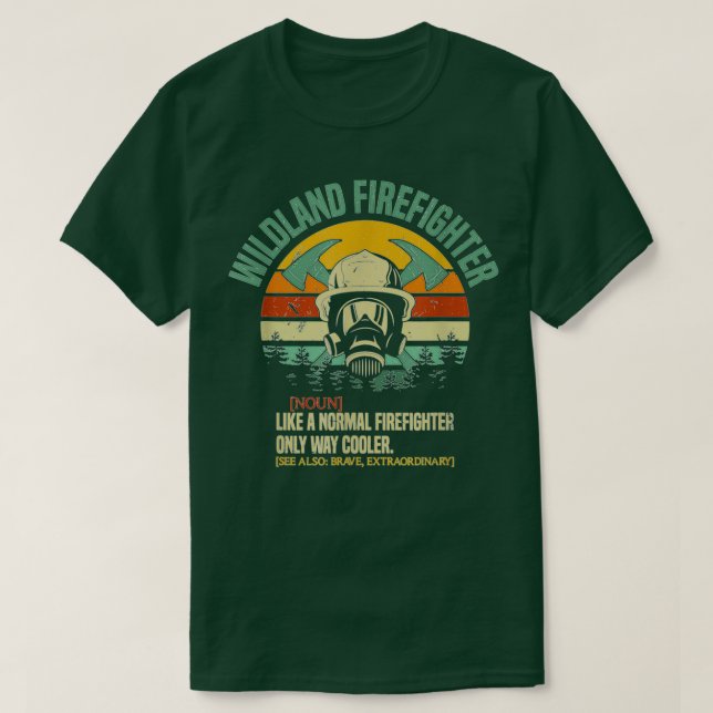 Wildland Firefighter Wildland Fire Rescue Retro St T-Shirt (Design vorne)