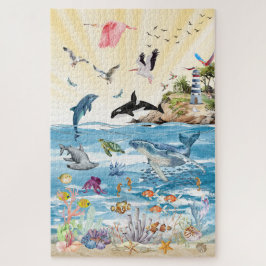 Wildleben des Ozeans und umliegendes Puzzle