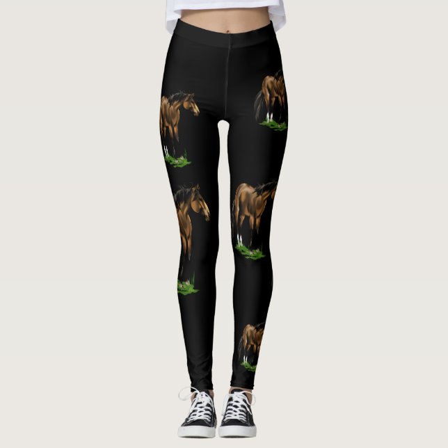 WILDLEDER-PFERD LEGGINGS (Vorderseite)