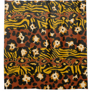 Wildleopard und Tigerhäute Duschvorhang