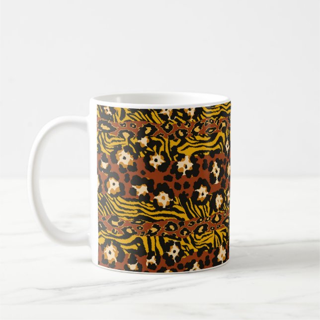 Wildleopard und Tigerhäute Kaffeetasse (Links)
