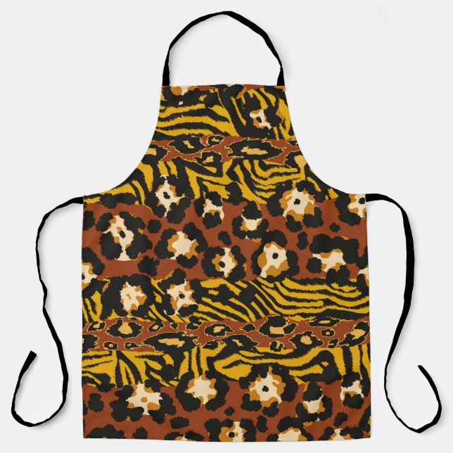 Wildleopard und Tigerhäute Schürze (Vorderseite)