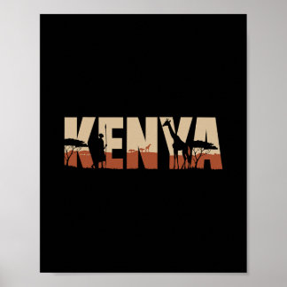 Wildlife African Vacation Travel To Kenya  Poster