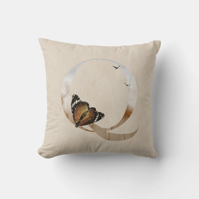 Wildlife Alphabet Letter Q Throw Kissen (Vorderseite)