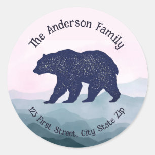 Wildlife Animal Grizzly Bär Naturkunde Runder Aufkleber