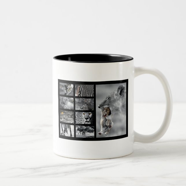 Wildlife Animals Zweifarbige Tasse (Rechts)