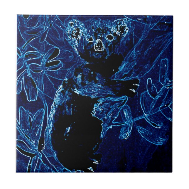 Wildlife Art Koala Bear Fliese (Vorderseite)