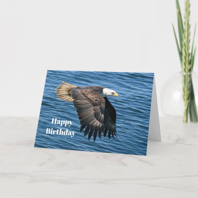 Wildlife Bald Eagle Foto Geburtstag Karte (Vorderseite)
