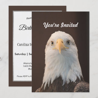 Wildlife Bald Eagle Portrait Foto Geburtstag Einladung