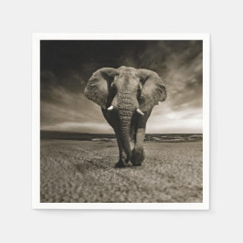 Wildlife Bull Elephant Foto Serviette