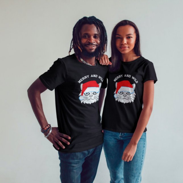 Wildlife Cat Santa Claus Weihnachten T-Shirt (Von Creator hochgeladen)