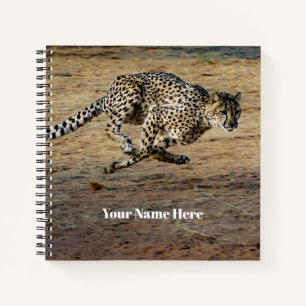 Wildlife Cheetah Running Foto Notizbuch