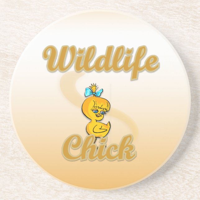 Wildlife Chick Sandstein Untersetzer (Vorne)