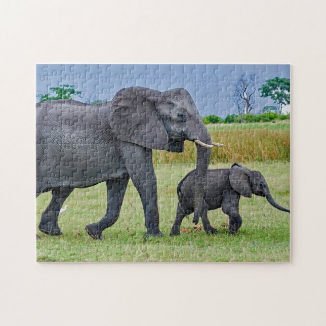 Wildlife Elephant Calf Foto Puzzle (Horizontal)