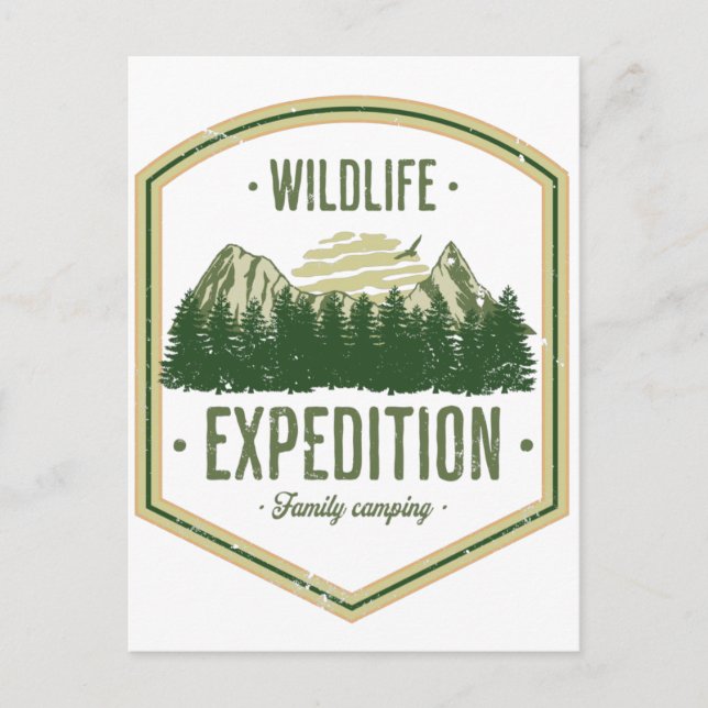 WildLife Expedition Outdoor Summer Vacation Family Postkarte (Vorderseite)
