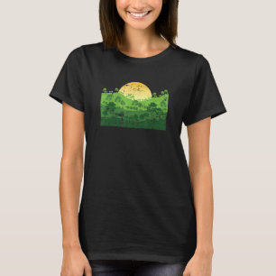 Wildlife Forest Trees Hills im Freien Landschaft T-Shirt
